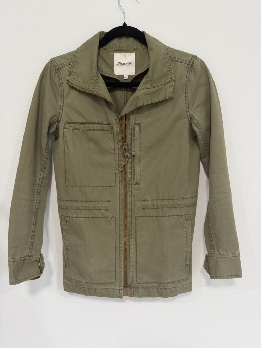Madewell Fleet Jacket in Olive Green Utility Style - Picture 2 of 10